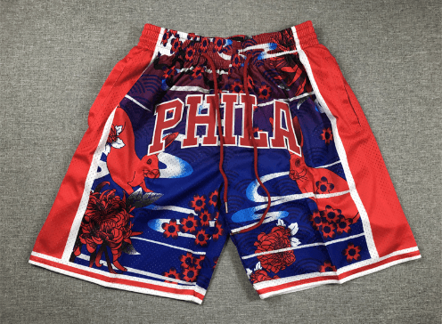 Blue and red border print